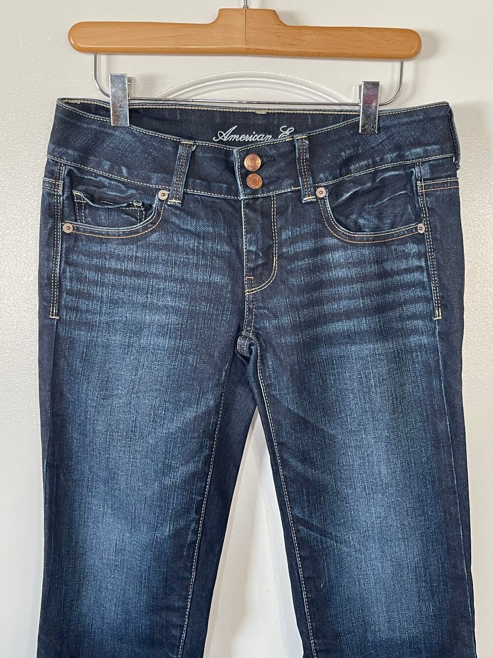 American Eagle Artist Jeans Size 4 Cropped Blue Dark